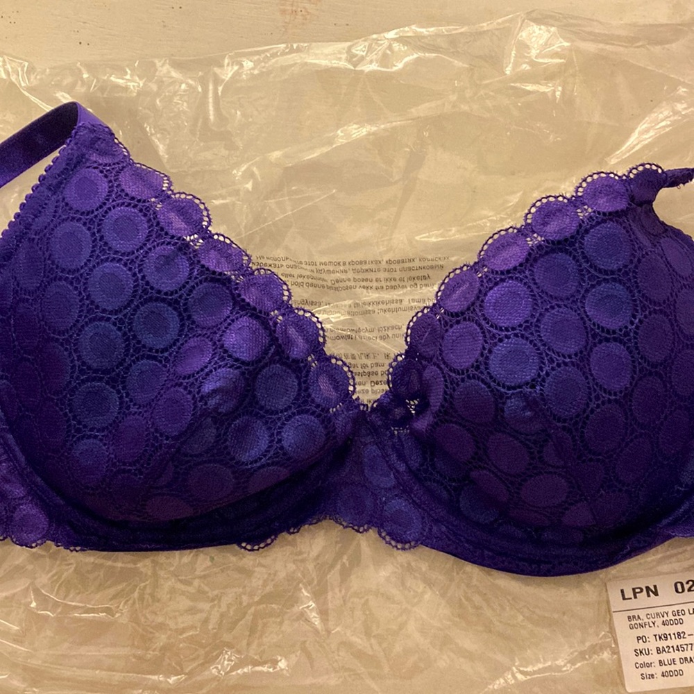 Savage Fenty blue dragonfly padded bra in 40DDD.